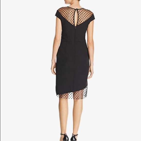 NWT Milly Lillian polka dot mesh Dress, Black, Size 2 - Picture 2 of 2